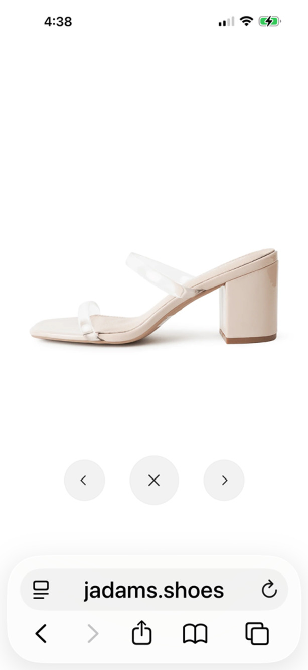 J. Adams Women's Clear Strap Block Heel Sandals